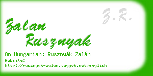 zalan rusznyak business card