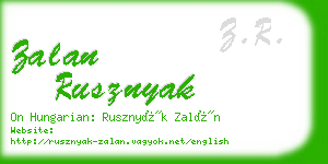 zalan rusznyak business card